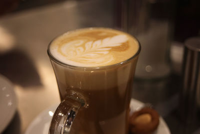 Close-up of coffee on table
