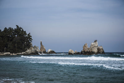 Scenic view of sea against sky