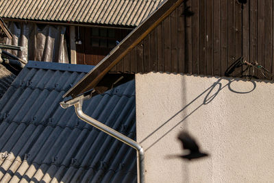 High angle view of roof outside building