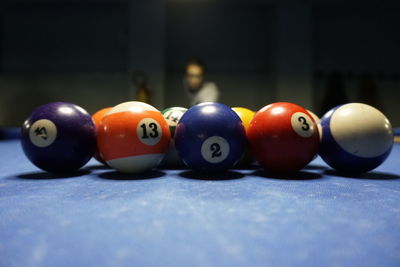 Close-up of balls on table