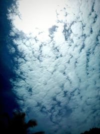 Low angle view of cloudy sky