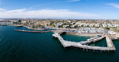 High angle view of city