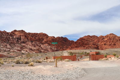 Scenic view of desert against sky