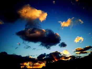 Low angle view of sky during sunset