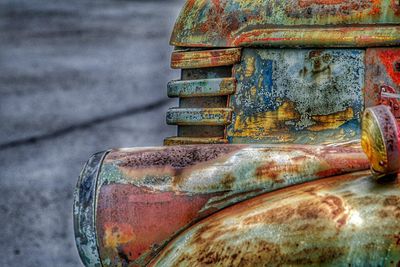 Close-up of old rusty metal