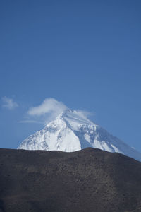 Mountain peak in nepal in the morning, nature photography