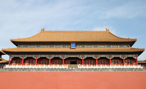 Low angle view of building against sky