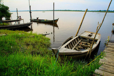 Boats in sea