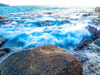 Scenic view of sea waves