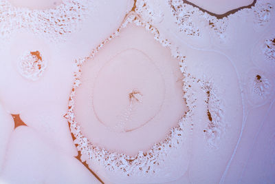 Full frame shot of ice cream on table