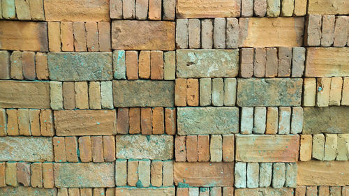 Full frame shot of brick stone wall 