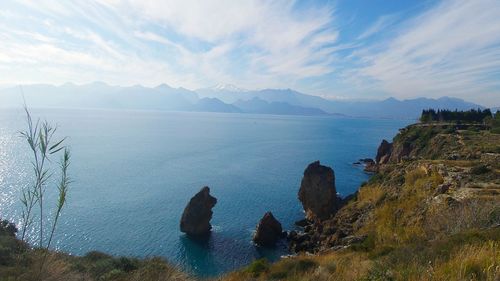 Panoramic view of sea against sky