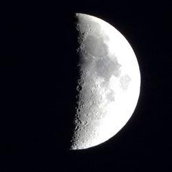 Low angle view of moon in sky
