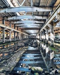 Interior of abandoned building