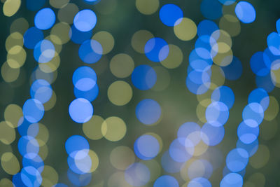 Defocused image of illuminated lights