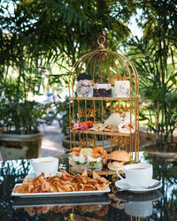 Close-up of food on table