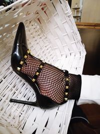 High angle view of shoes on table