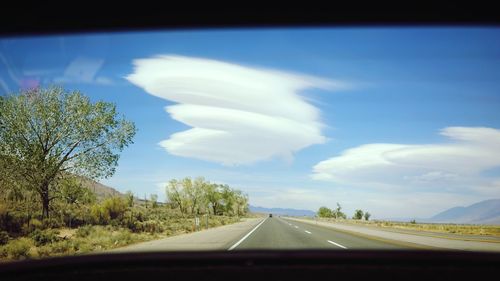 Road passing through landscape