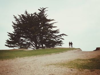 Person standing on grassy field