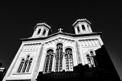 Low angle view of cathedral against clear sky