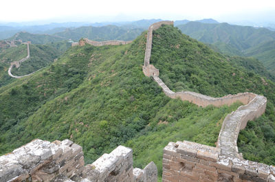 Great wall of china on mountains at jinshanling