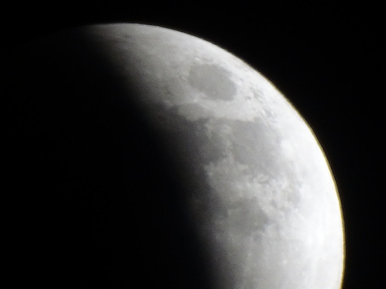 CLOSE-UP OF MOON IN THE DARK