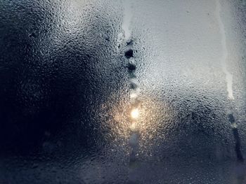 Close-up of frozen water