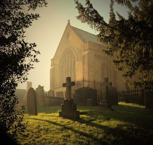 Graveyard against the church