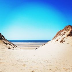 Empty beach against sky