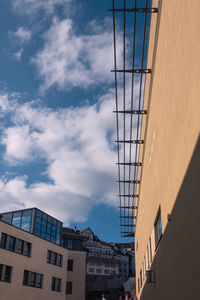 Low angle view of skyscraper against sky