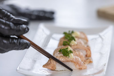 Close-up of food in plate