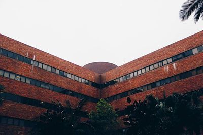 Low angle view of building against clear sky