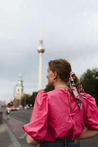 Urban portrait tv tower berlin sightseeing 