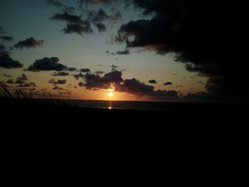 Scenic view of sunset over sea