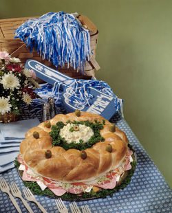 Close-up of food on table