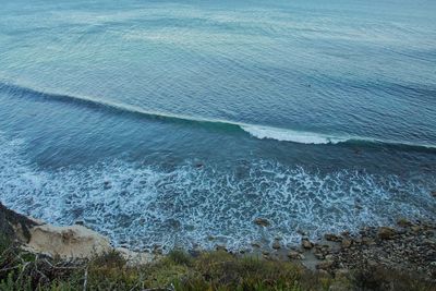 High angle view of beach