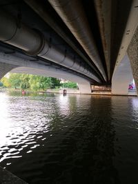 Bridge over river against sky