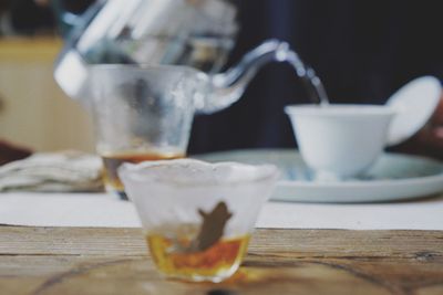 Close-up of drink on table