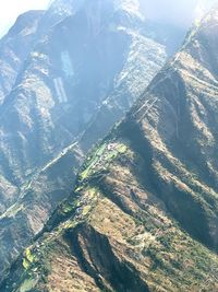 Aerial view of mountain range