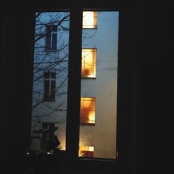 Low angle view of illuminated building