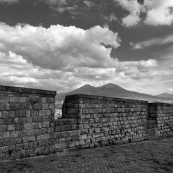 Scenic view of mt vesuvius against sky