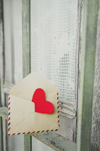 Close-up of heart shape decoration