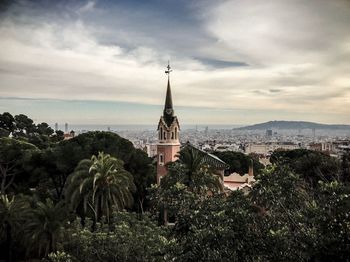 Panoramic view of city against sky