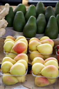 Close-up of fruits for sale in market