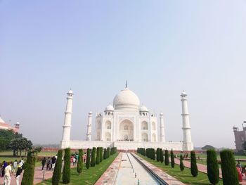 View of historical building against clear sky taj mahal