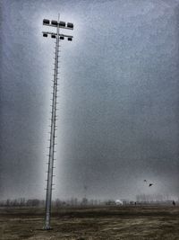 Power lines on field