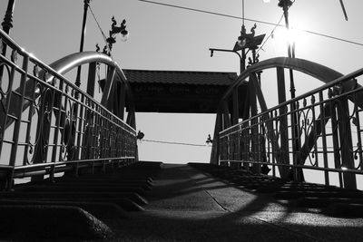 Low angle view of bridge against sky