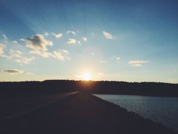 Sunset over landscape