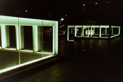 View of illuminated building at night