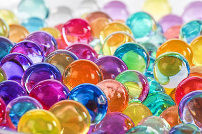 Close-up of multi colored marble balls